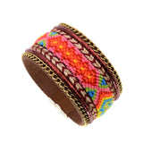 BOHO Cotton Bracelet Leather Charms Jewelry