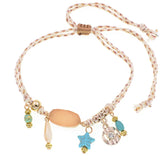 Bohemia Anklets for Women 8 Colors Rope Chain Charm Stone Star Anklet Bracelet