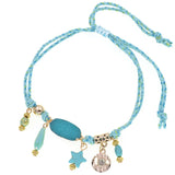 Bohemia Anklets for Women 8 Colors Rope Chain Charm Stone Star Anklet Bracelet