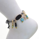 Bohemia Anklets for Women 8 Colors Rope Chain Charm Stone Star Anklet Bracelet
