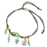 Bohemia Anklets for Women 8 Colors Rope Chain Charm Stone Star Anklet Bracelet