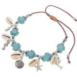 Bohemia Rope Chain Stone Tortoise Anklet Bracelet Foot Jewelry