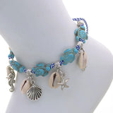 Bohemia Rope Chain Stone Tortoise Anklet Bracelet Foot Jewelry