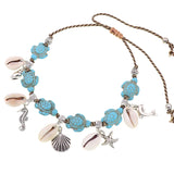 Bohemia Rope Chain Stone Tortoise Anklet Bracelet Foot Jewelry