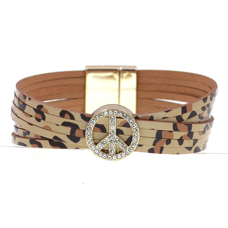 Leopard Print Bracelets for Women - Wrap Bracelets Female Jewelry