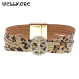 Leopard Print Bracelets for Women - Wrap Bracelets Female Jewelry