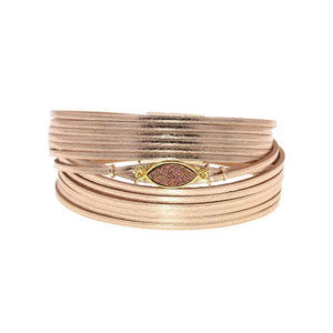 Leather Charm Bracelets for Couples 6 Sizes