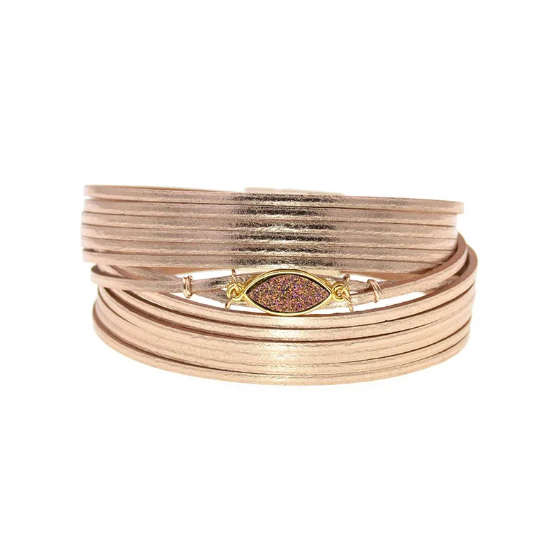 Leather Charm Bracelets for Couples 6 Sizes