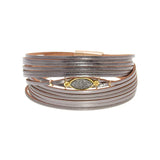 Leather Charm Bracelets for Couples 6 Sizes