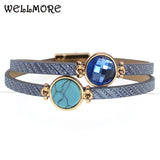 Glass Magnet Wrap Bracelets for Women