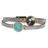 Glass Magnet Wrap Bracelets for Women