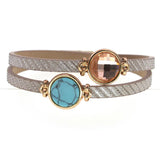 Glass Magnet Wrap Bracelets for Women