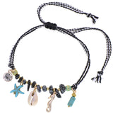 Bohemia Anklets for Women Starfish Shells Stones Beach Party Charm Ankle Bracele