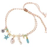 Bohemia Anklets for Women Starfish Shells Stones Beach Party Charm Ankle Bracele