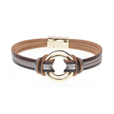 Charm Leather Bracelets for Women & Men Multiple Layers Wrap Bracelets