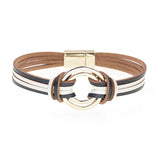 Charm Leather Bracelets for Women & Men Multiple Layers Wrap Bracelets