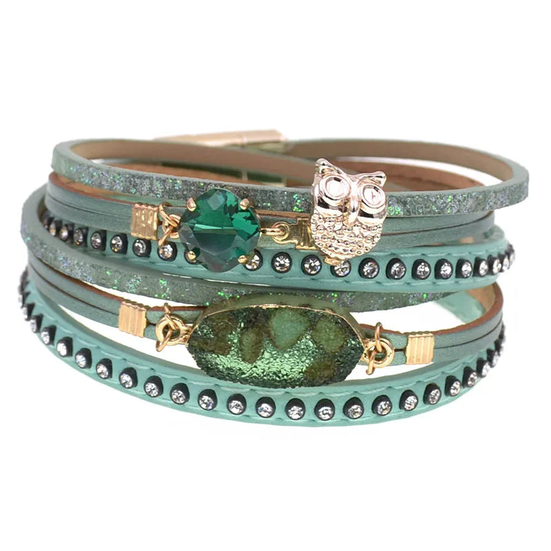 Multilayer Leather Bracelets for Women