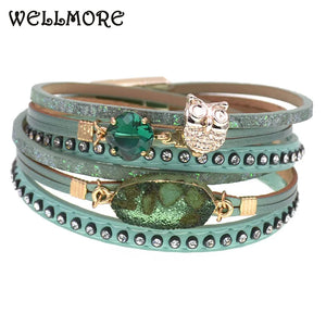Multilayer Leather Bracelets for Women