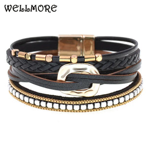Vintage Leather Bracelets for Women - 8 Colors 3 Sizes