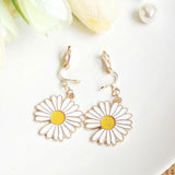 Girls Party Flower Cuff Earrings Korea Style Ear Clip
