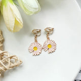 Girls Party Flower Cuff Earrings Korea Style Ear Clip