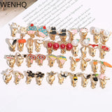 Cartoon Clip on Earrings Kids Flower Fish Heart Crown Shape No Pierced Cuff