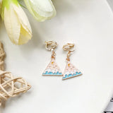 Cartoon Enamel Clip Earrings Small Flower Animal Cuff No Ear Hole Earrings