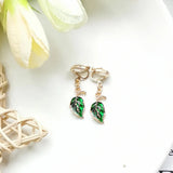 Cartoon Enamel Clip Earrings Small Flower Animal Cuff No Ear Hole Earrings