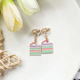 Cartoon Enamel Clip Earrings Small Flower Animal Cuff No Ear Hole Earrings