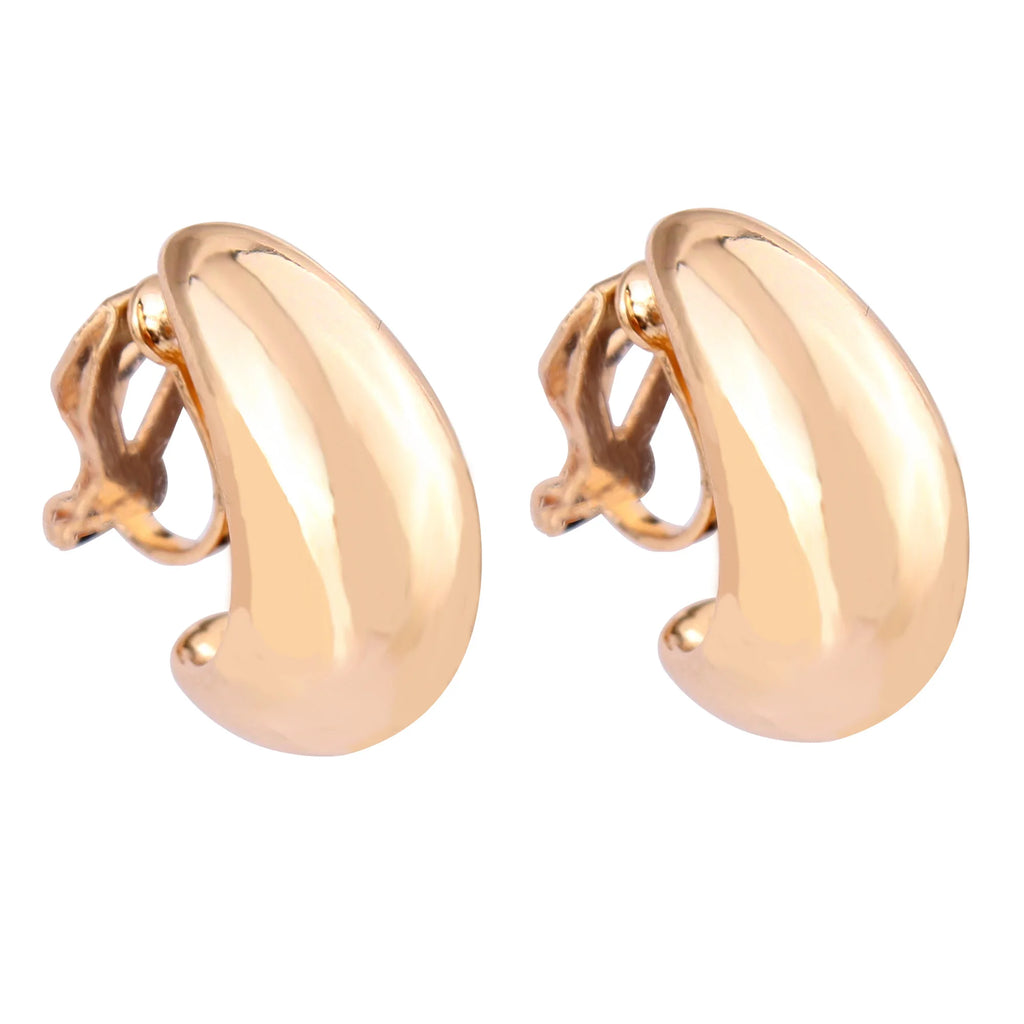 Korea Style Teardrop Stud Clip Earrings No Piercing Ear Clip