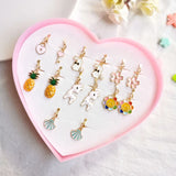 Cartoon Stud Clip on Earrings Flower Animal Cuff Ear Clip Jewelry