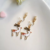 Cartoon Stud Clip on Earrings Flower Animal Cuff Ear Clip Jewelry