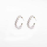 Japan Style C Shape Clip Earrings Faux Pearl Ear Clip