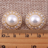 Arrival 18K CZ Pearl Stud Clip-on Earrings for Women No Pierced Cuff Earrings