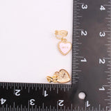 Enamel Heart Clip on Earrings for Women Girl Party