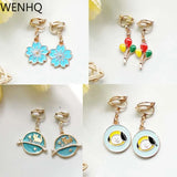 Arrival Small Clip on Earrings Without Pierced for Girls Birthday Party Cartoon