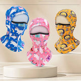 Winter Warm Boy Girl Hood Cap Soft Sport Scarf Neck Warmer Ski Face Cover Yellow