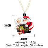 Acrylic Christmas Necklace Pendant Chain Choker Decoration Jewelry Gift