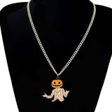 Acrylic Halloween Zombie Necklace Pendant Choker