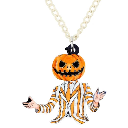 Acrylic Halloween Zombie Necklace Pendant Choker