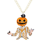 Acrylic Halloween Zombie Necklace Pendant Choker