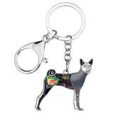 Basenji Dogs Keychains Pets Bag Key Chain Ring Jewelry For Women Girls Gift
