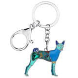 Basenji Dogs Keychains Pets Bag Key Chain Ring Jewelry For Women Girls Gift