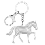 Enamel Shine Horse Key Chain Handbag Charm Key Ring Car Keychain
