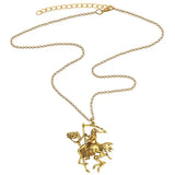 Alloy Plated Grim Reaper Necklace Skeleton Pendant Jewelry