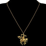 Alloy Plated Grim Reaper Necklace Skeleton Pendant Jewelry