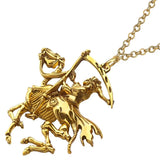 Alloy Plated Grim Reaper Necklace Skeleton Pendant Jewelry