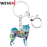 Metal Shiba Inu Key Chain Enamel Dog Keychain Accessories