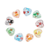 100pcs Luminous Bumpy Heart Lampwork Beads DIY Bracelets Jewelry