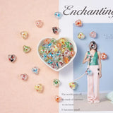 100pcs Luminous Bumpy Heart Lampwork Beads DIY Bracelets Jewelry